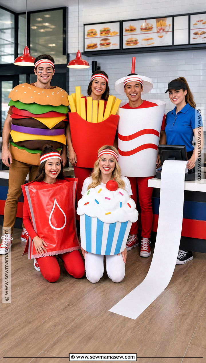 Fast Food Meal Team Costume - 35 team costume ideas