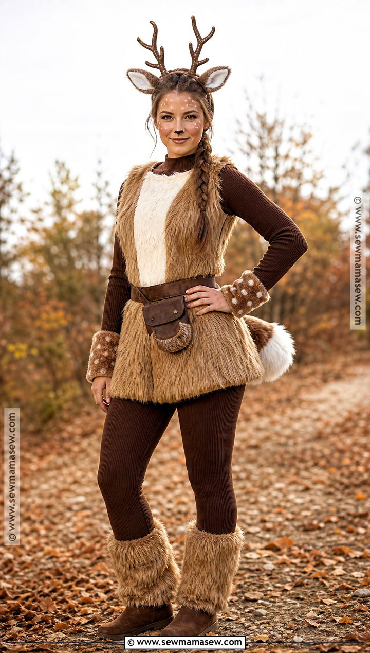 Faux Fur Deer Costume - 40 deer costume ideas for women