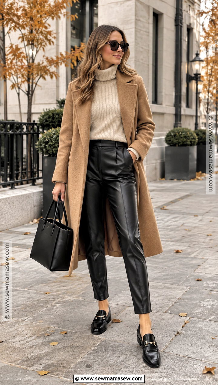 Faux Leather Pants Autumn Outfit - 25 Autumn Outfits 2026 Women Trends