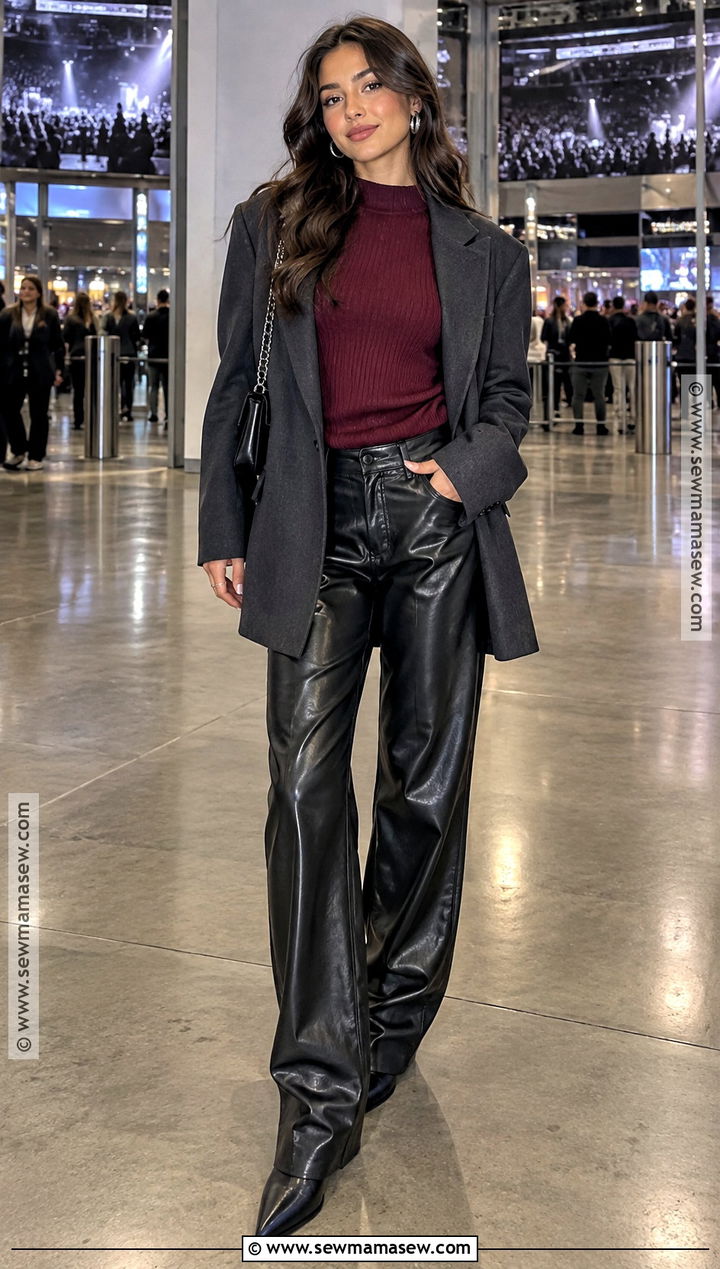 Faux Leather Pants Fall Concert Outfit - 25 fall concert outfit ideas