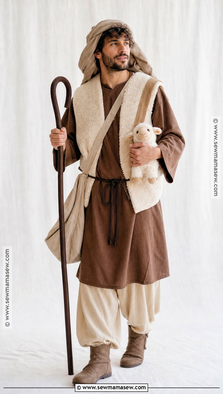 Faux Sheepskin Vest Shepherd Costume - 30 Shepherd Costume Ideas