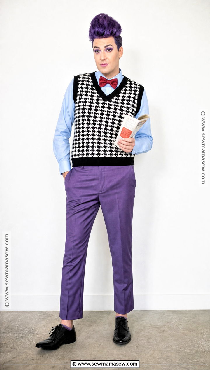 Fear Costume With Plaid Vest - 30 Inside Out Characters Costumes