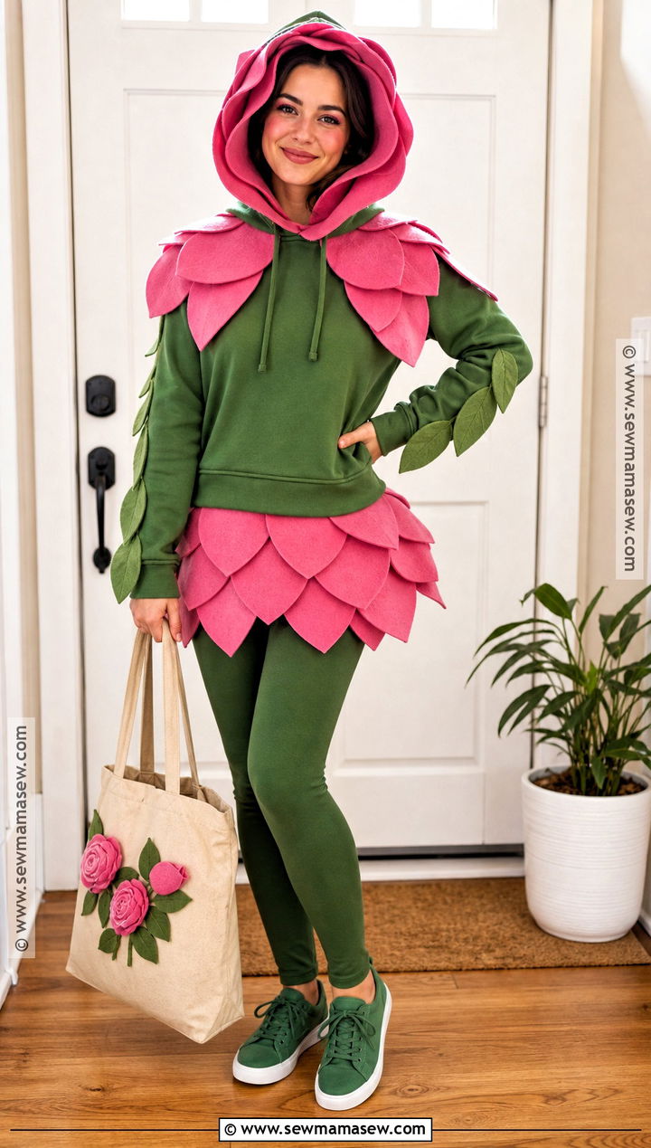 Felt Rose Last Minute Costume - 30 rose costume ideas