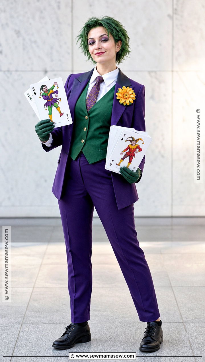 Female Joker Costume With Purple Suit - 40 batman costume ideas for women