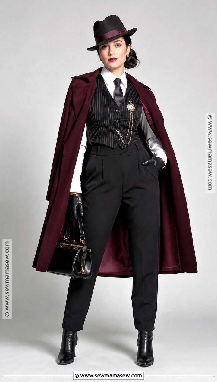 Female Mobster Costume With Cape - 30 mobster costume ideas for females