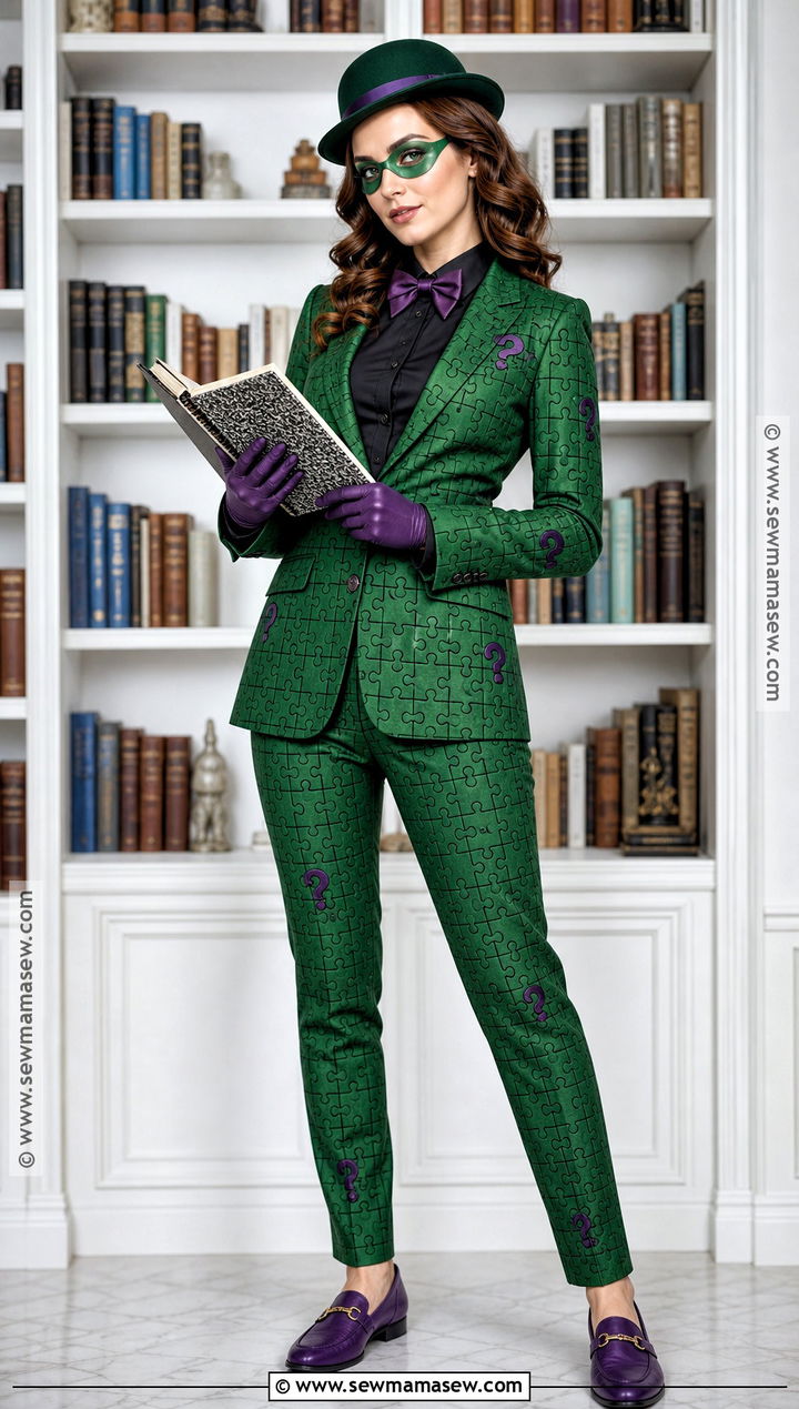 Female Riddler Costume With Green Suit - 30 batman female costume ideas