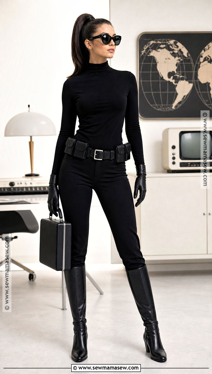 Female Secret Agent Costume - 30 60s halloween costume ideas
