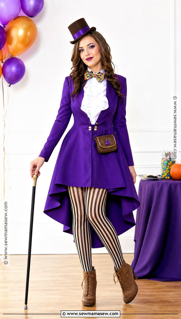 Female Willy Wonka Costume With Tailcoat Dress - 35 Willy Wonka Costume Ideas for Women