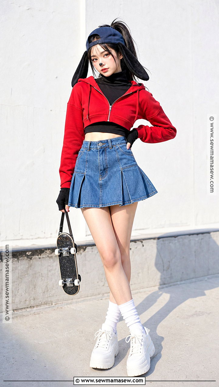 Feminine Max Goof Costume With Denim Skirt - 40 max goofy costume ideas