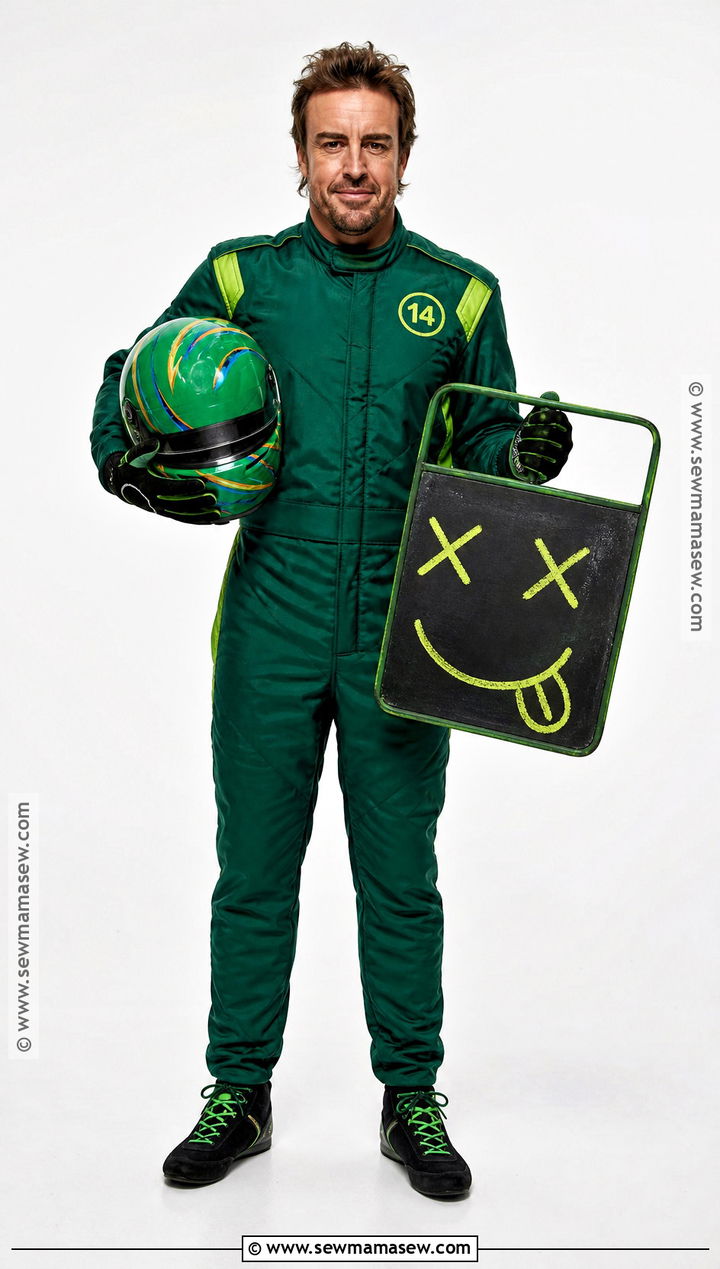 Fernando Alonso Green Driver Costume - 30 F1 Driver Halloween Costume Ideas