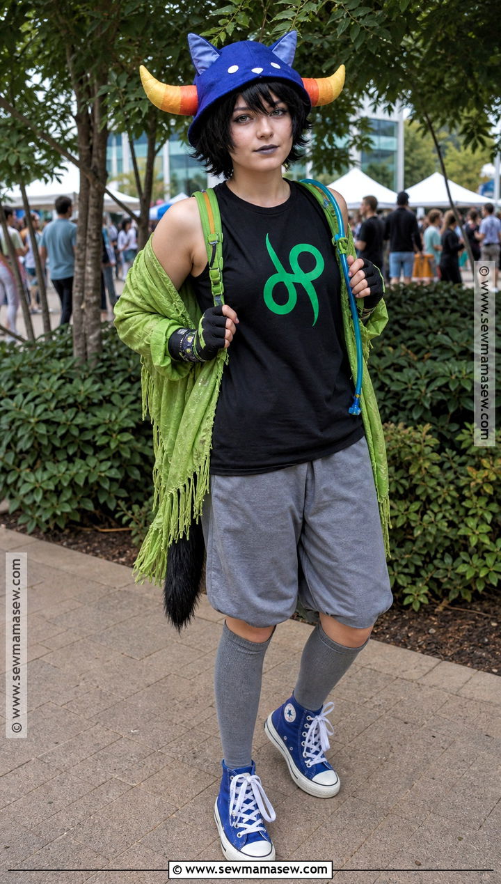 Festival Nepeta Cosplay With Green Fringe Jacket - 30 Nepeta Cosplay Ideas