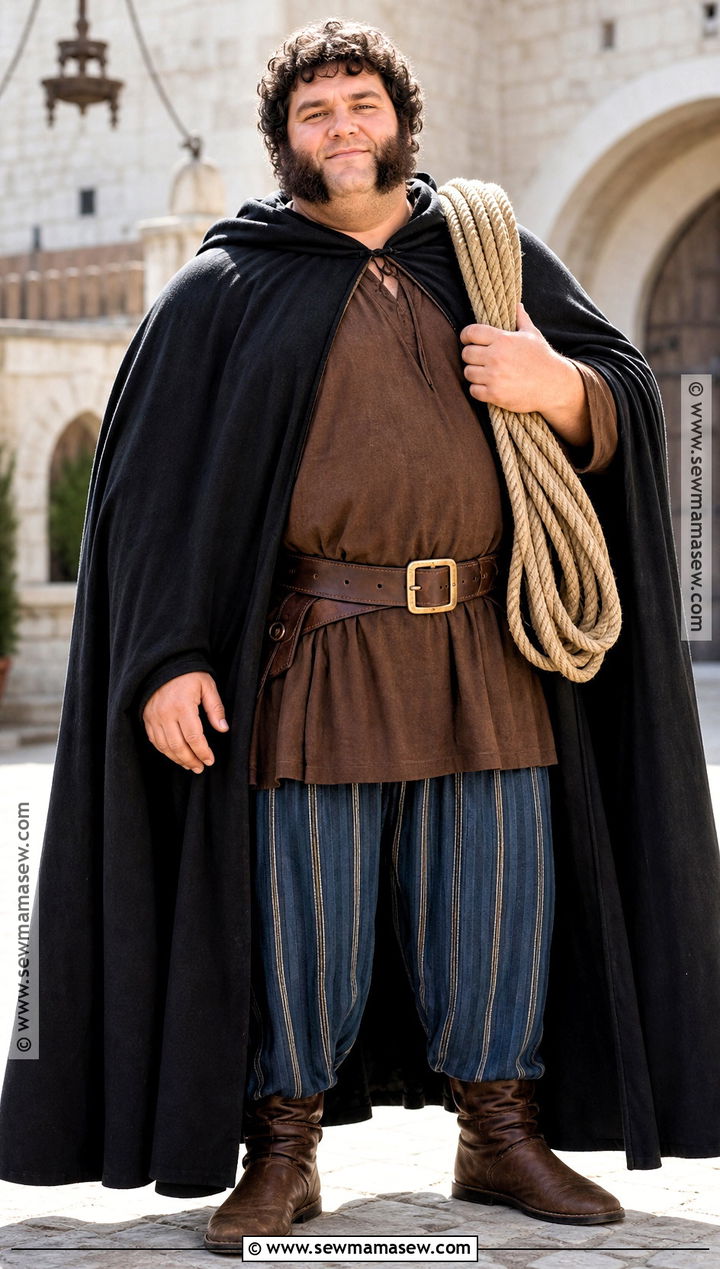 Fezzik Black Cloak Costume - 35 princess bride costume ideas