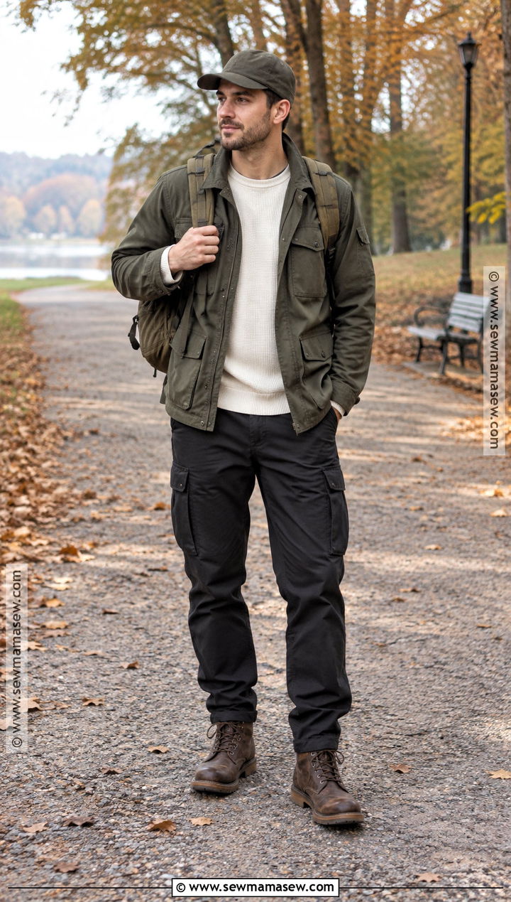 Field Jacket And Cargo Pants Fall Outfit - 20 fall outfit ideas for men