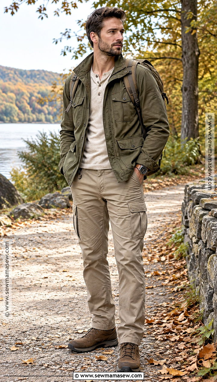 Field Jacket And Cargo Pants Fall Outfit - 25 Fall Mens Outfits