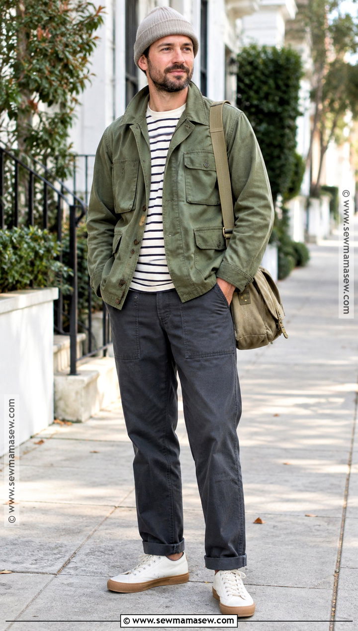 Field Jacket And Fatigue Pants Fall Street Outfit - 15 casual men fall outfits street styles