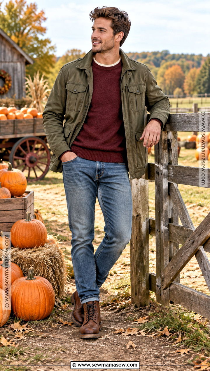 Field Jacket Pumpkin Patch Outfit - 25 pumpkin patch outfit ideas for men