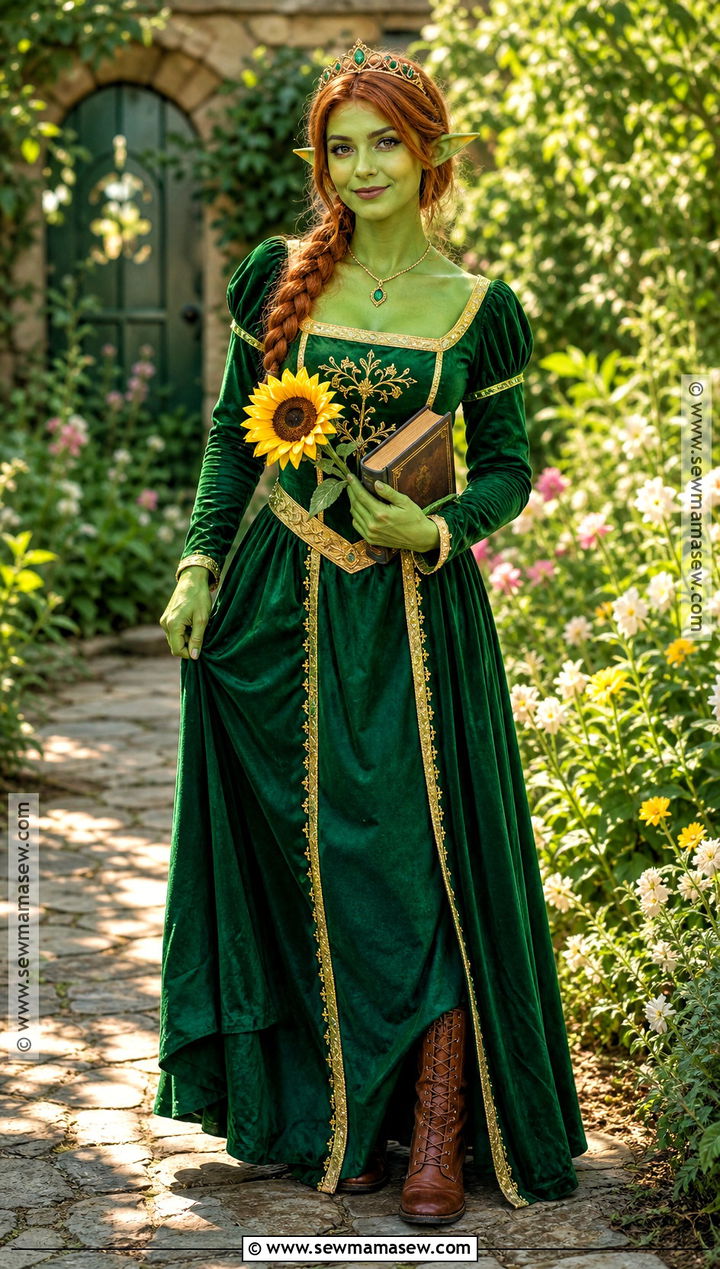 Fiona Princess Costume With Green Dress - 30 Princess Costume Ideas for Women