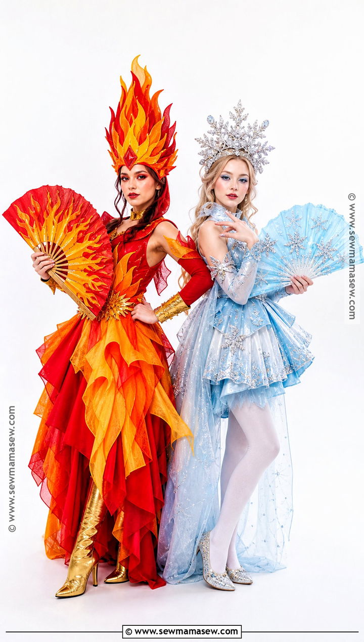 Fire And Ice Duo Costume - 35 duo costumes for girls for best friends