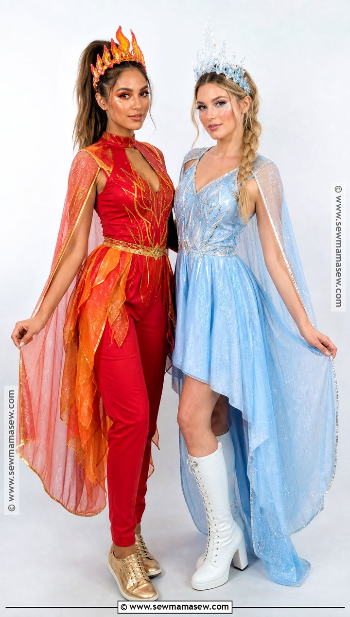 Fire And Ice Duo Costume - 35 girl duo costumes