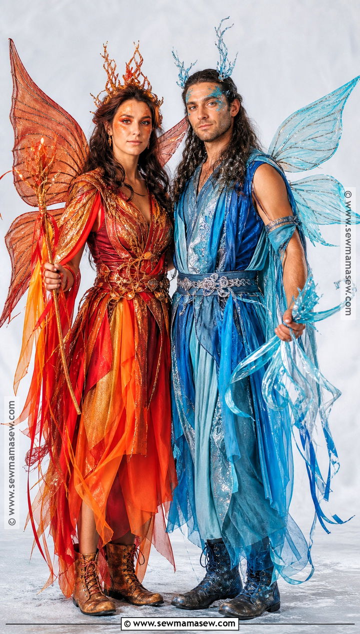 Fire And Water Fairy Couple Costume - 30 fairy couple costume ideas