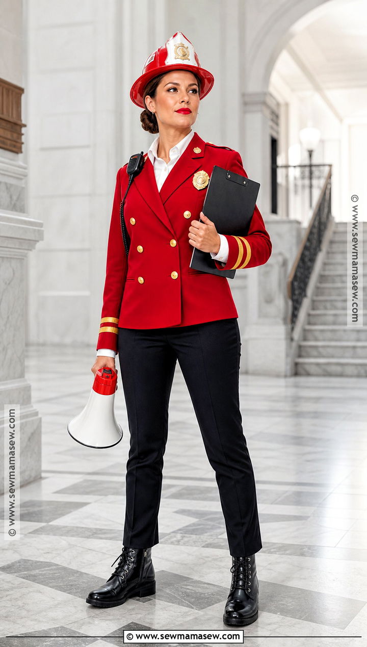 Fire Chief Costume With Black Pants - 35 firefighter costume ideas for women