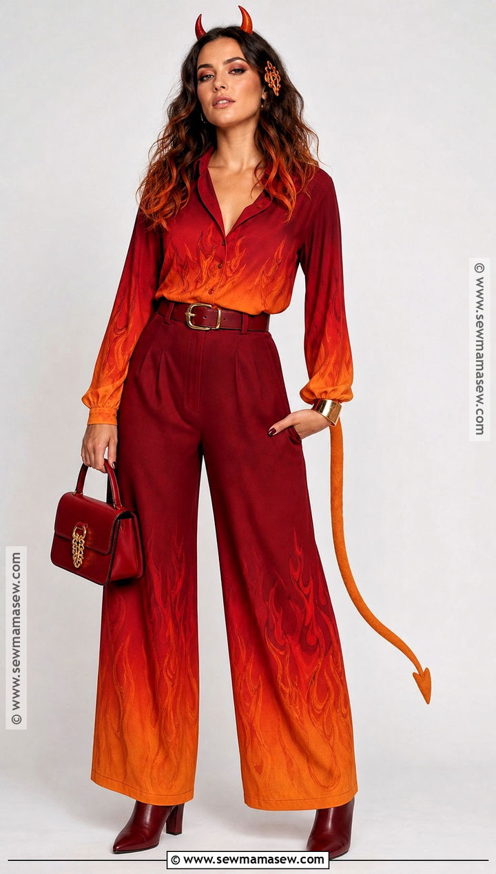 Fire Demon Outfit With Ombre Set - 30 demon outfit ideas