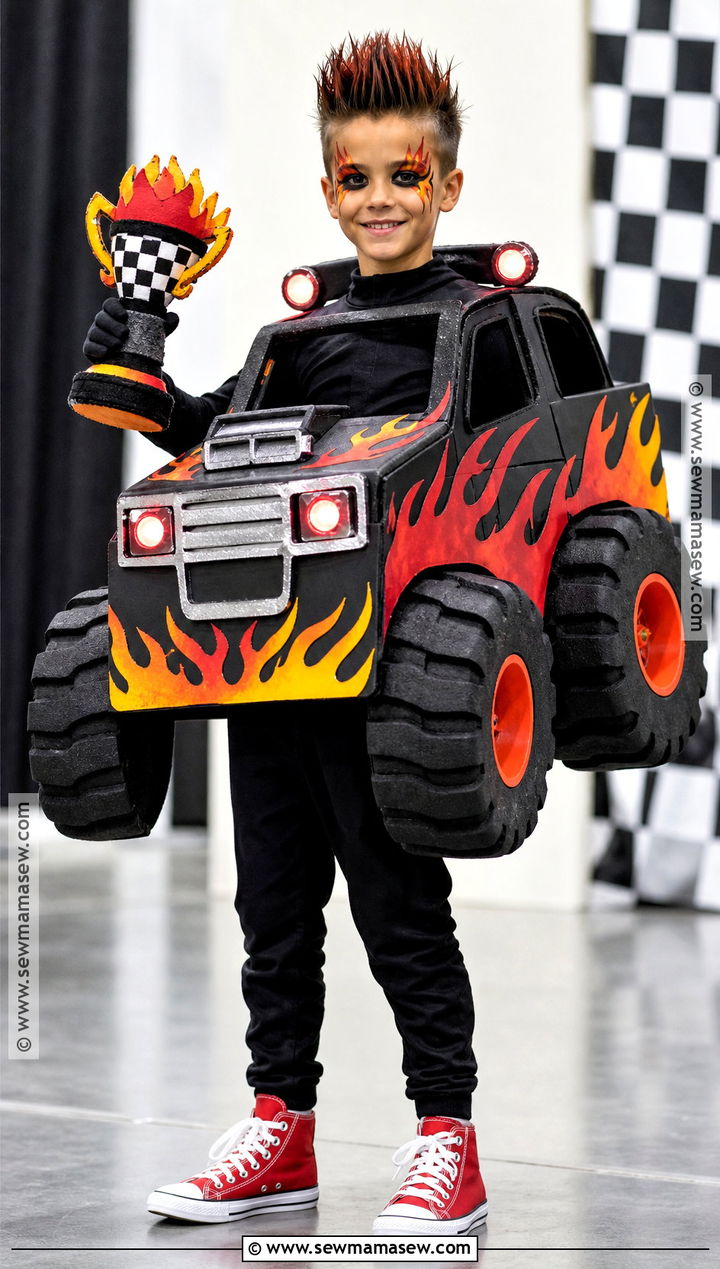 Fire Monster Truck Costume - 30 monster truck costume ideas