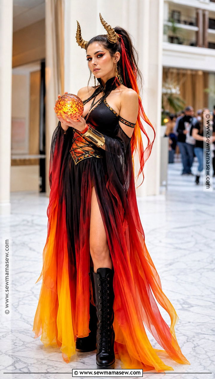 Fire Ombre Demon Dress Costume - 30 demon dress ideas