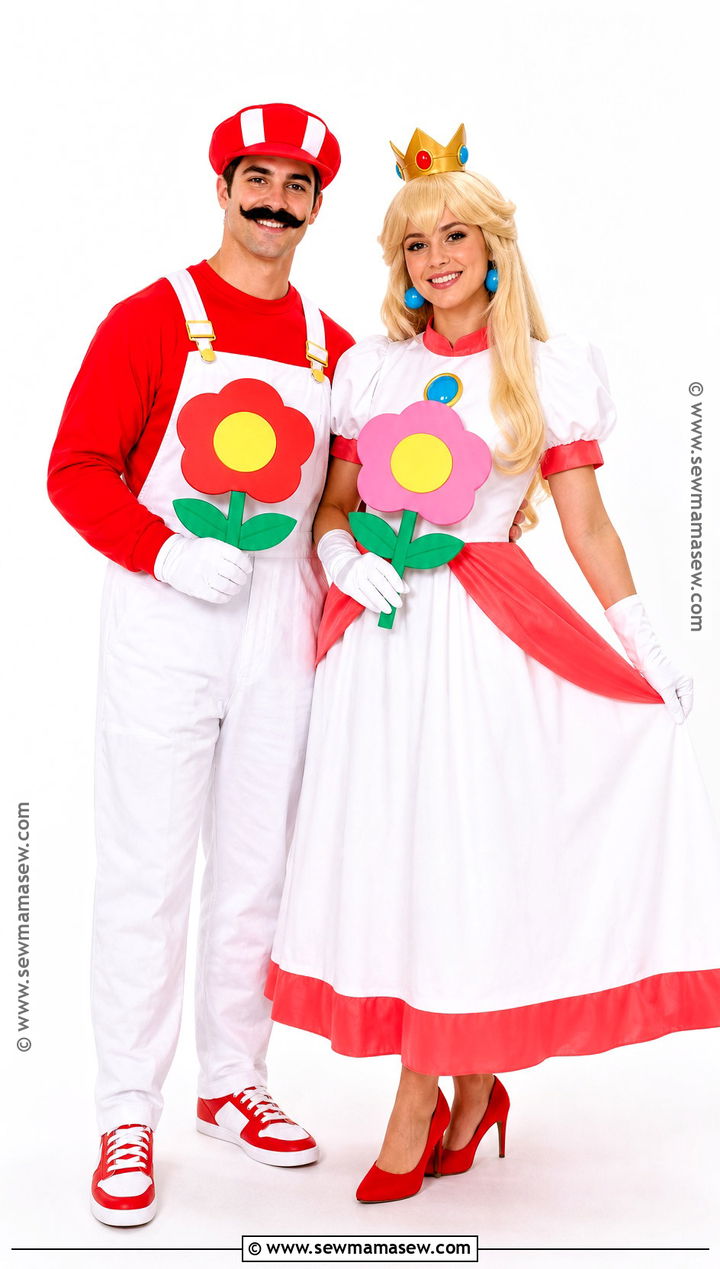 Fire Power Mario And Peach Costume - 30 Mario And Peach Costumes for Couples