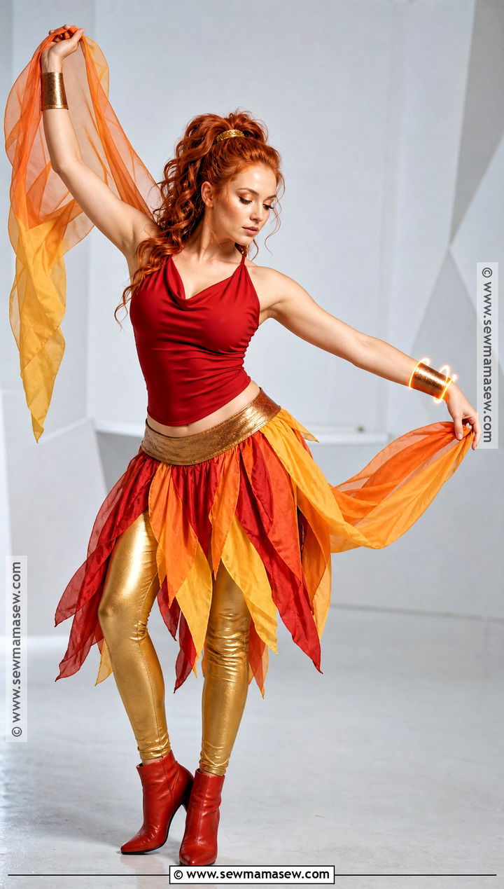Fire Sprite Costume - 40 ginger halloween costumes