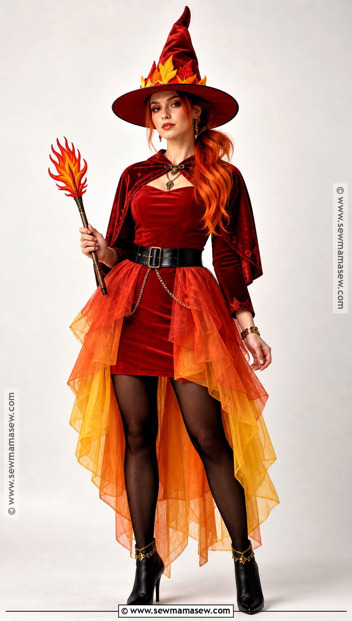 Fire Witch Costume - 40 witch costumes for women