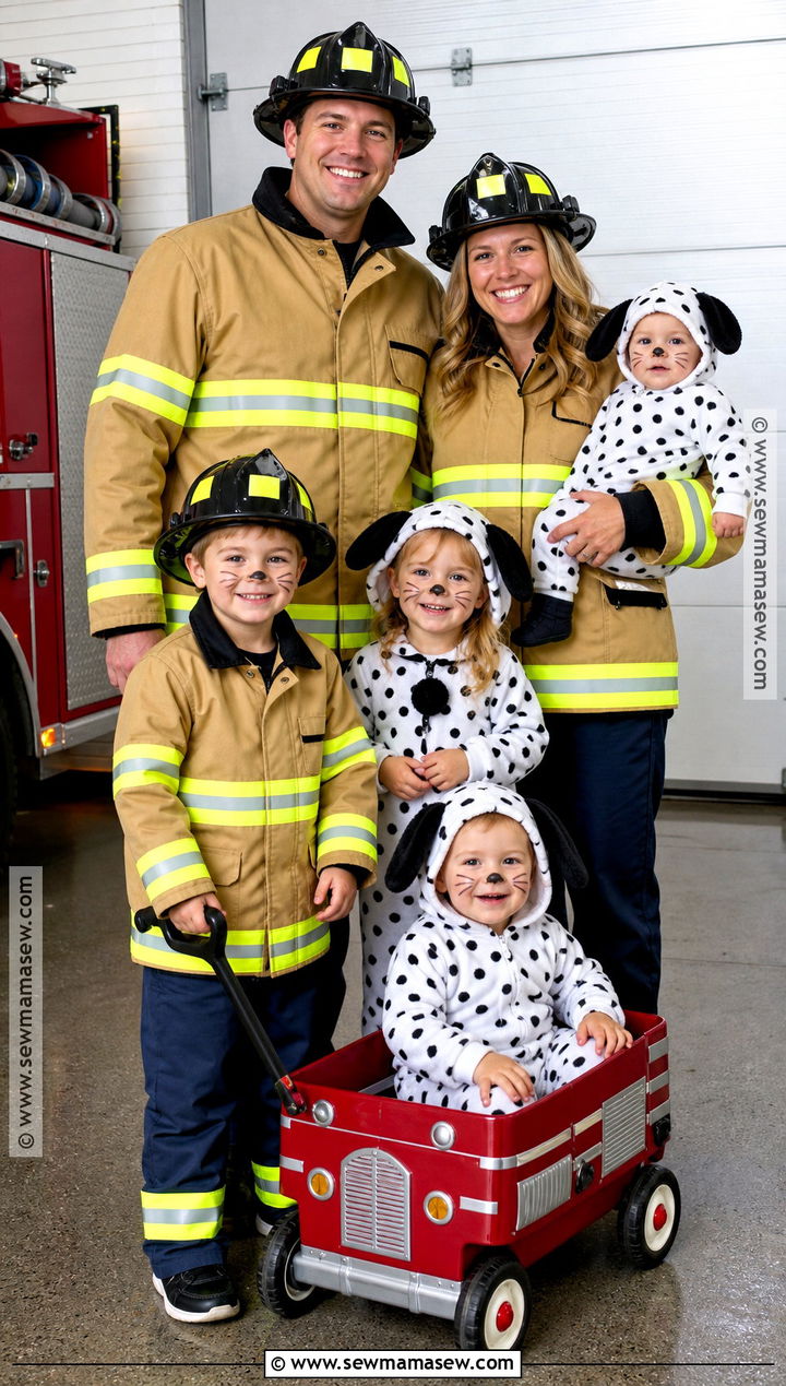Firefighter And Dalmatian Family Costume - 45 family costume ideas
