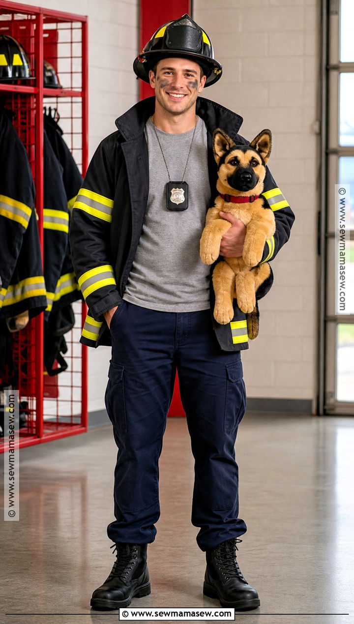 Firefighter Costume With Reflective Jacket - 45 Halloween Costumes for Men