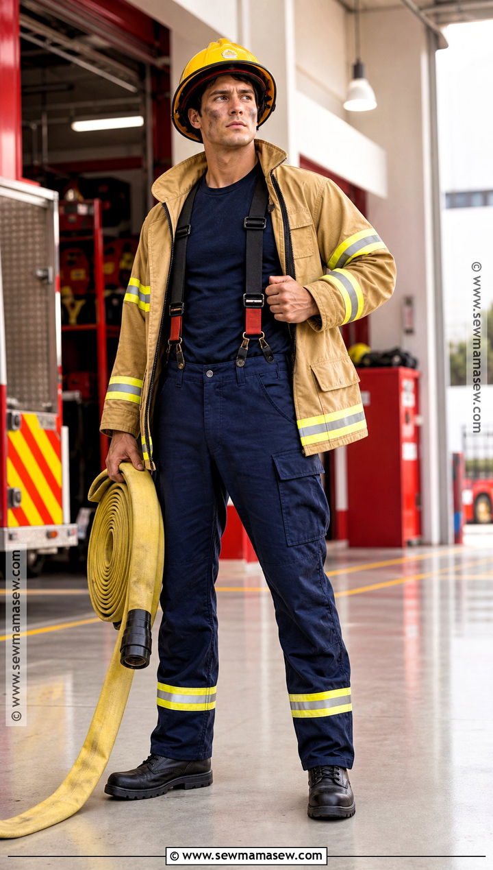 Firefighter Costume With Reflective Jacket - 45 mens halloween costumes