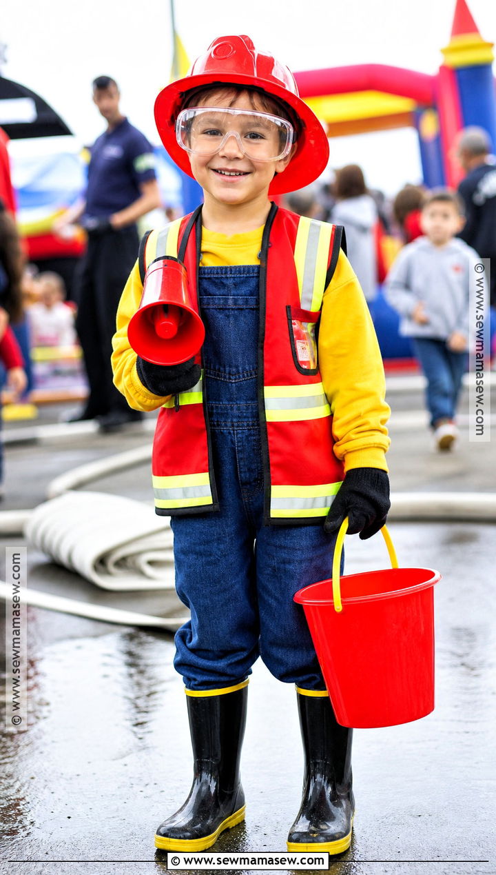 Firefighter Minion Costume - 40 despicable me costume ideas
