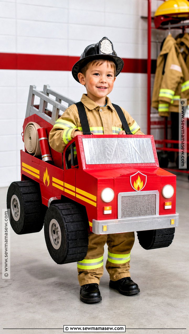 Firefighter Monster Truck Costume - 30 monster truck costume ideas