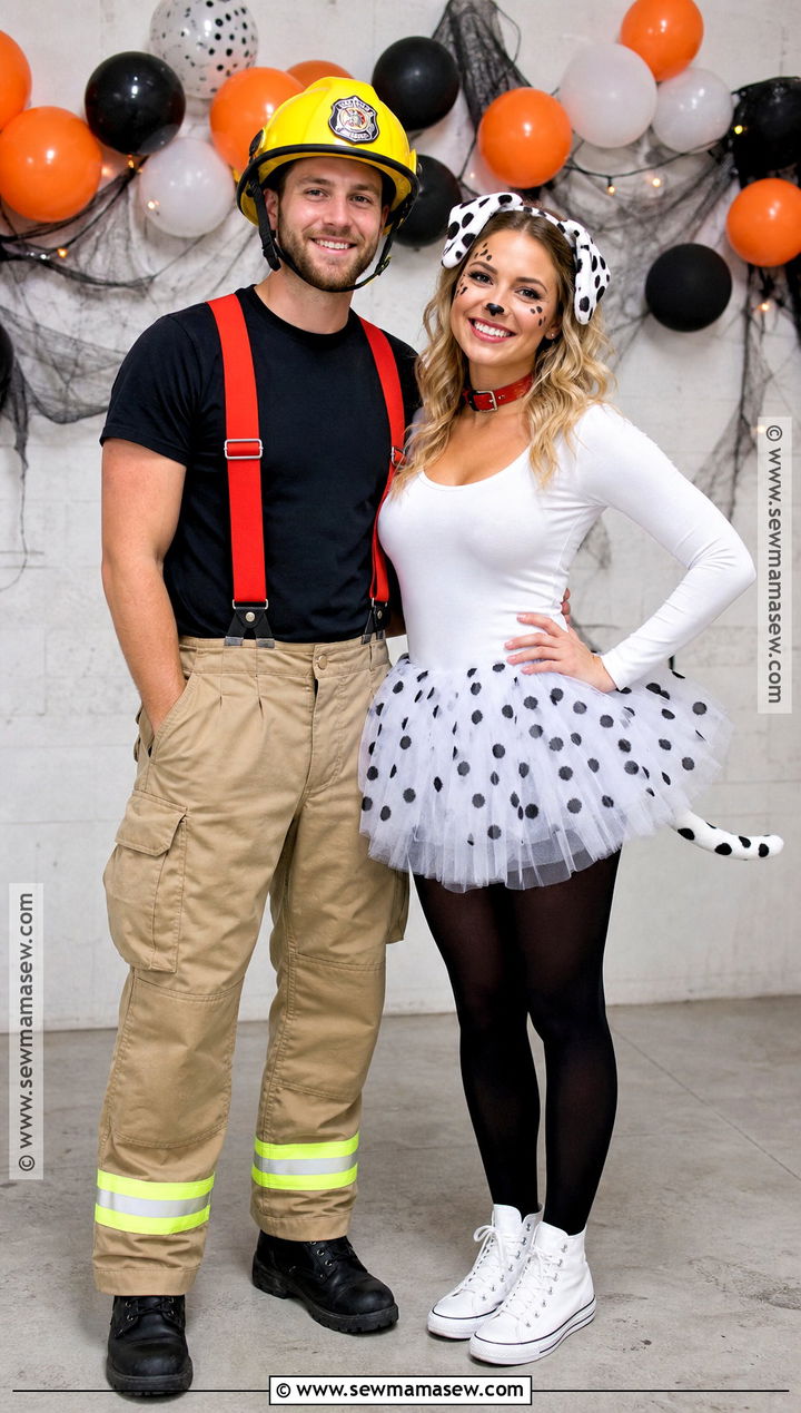 Fireman And Dalmatian Tutu Costume - 30 Fireman And Dalmatian Costume Ideas for Couples