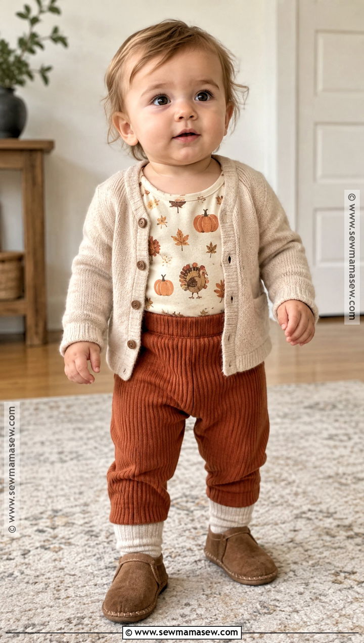 First Thanksgiving Bodysuit And Pants Outfit - 15 thanksgiving baby outfits