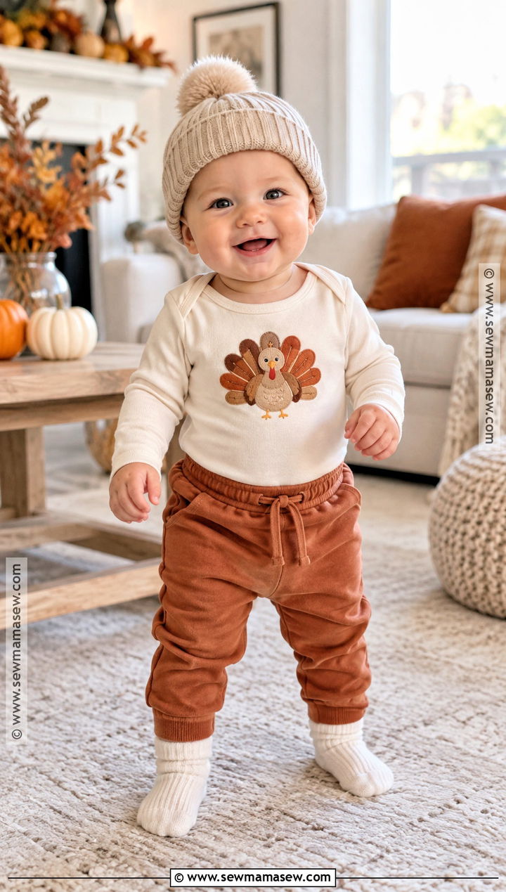 First Thanksgiving Bodysuit and Joggers - 15 first thanksgiving outfit ideas for boys