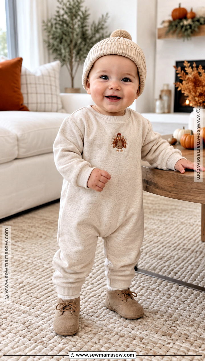 First Thanksgiving Jumpsuit and Beanie - 15 first thanksgiving outfit ideas for boys