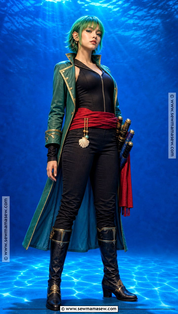 Fish Man Island Zoro Cosplay With Open Green Coat - 30 zoro cosplay ideas for girls