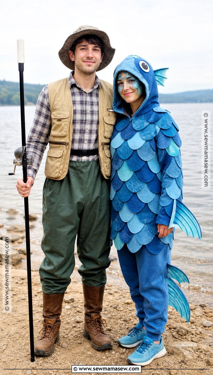 Fisherman And Fish Couple Costume - 35 Fisherman Costume Ideas