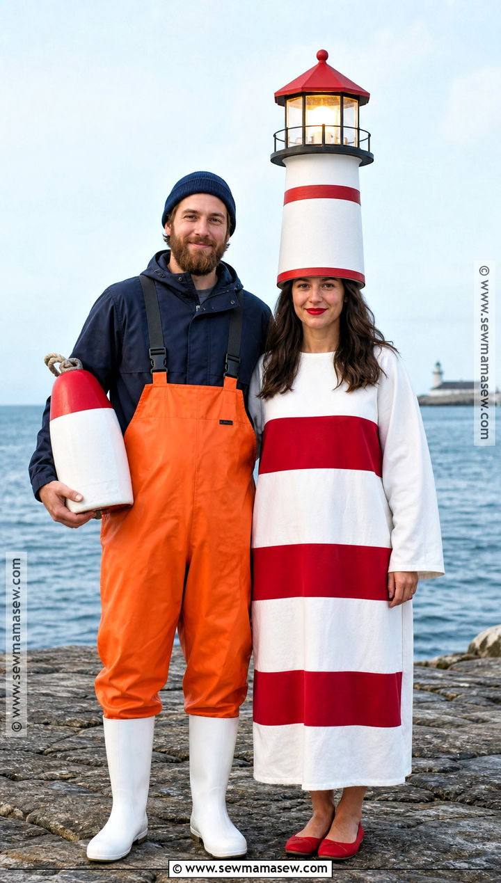 Fisherman And Lighthouse Couple Costume - 35 Fisherman Costume Ideas