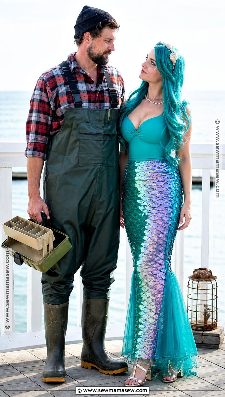 Fisherman And Mermaid Duo Costume - 30 duo halloween costume ideas