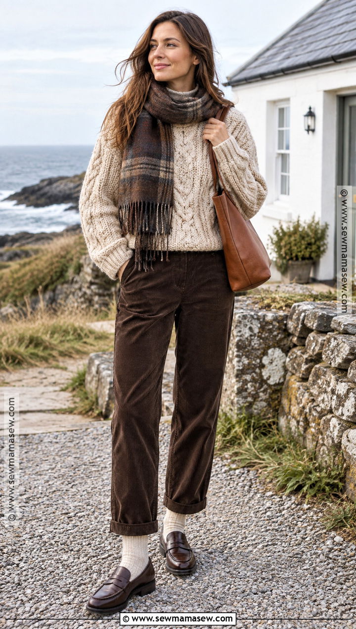 Fisherman Sweater Coastal Fall Outfit - 15 coastal fall outfits 2026
