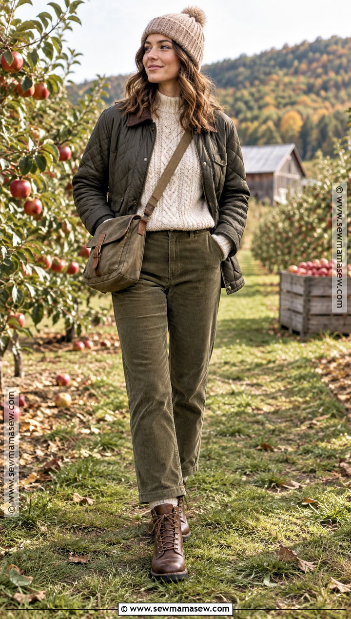 Fisherman Sweater With Corduroy Pants - 30 sweater weather ideas