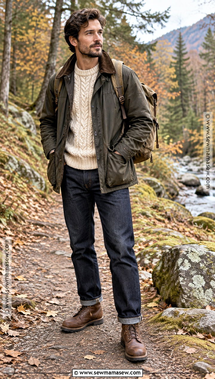 Fisherman Sweater With Dark Denim - 15 Fall Sweaters for Men