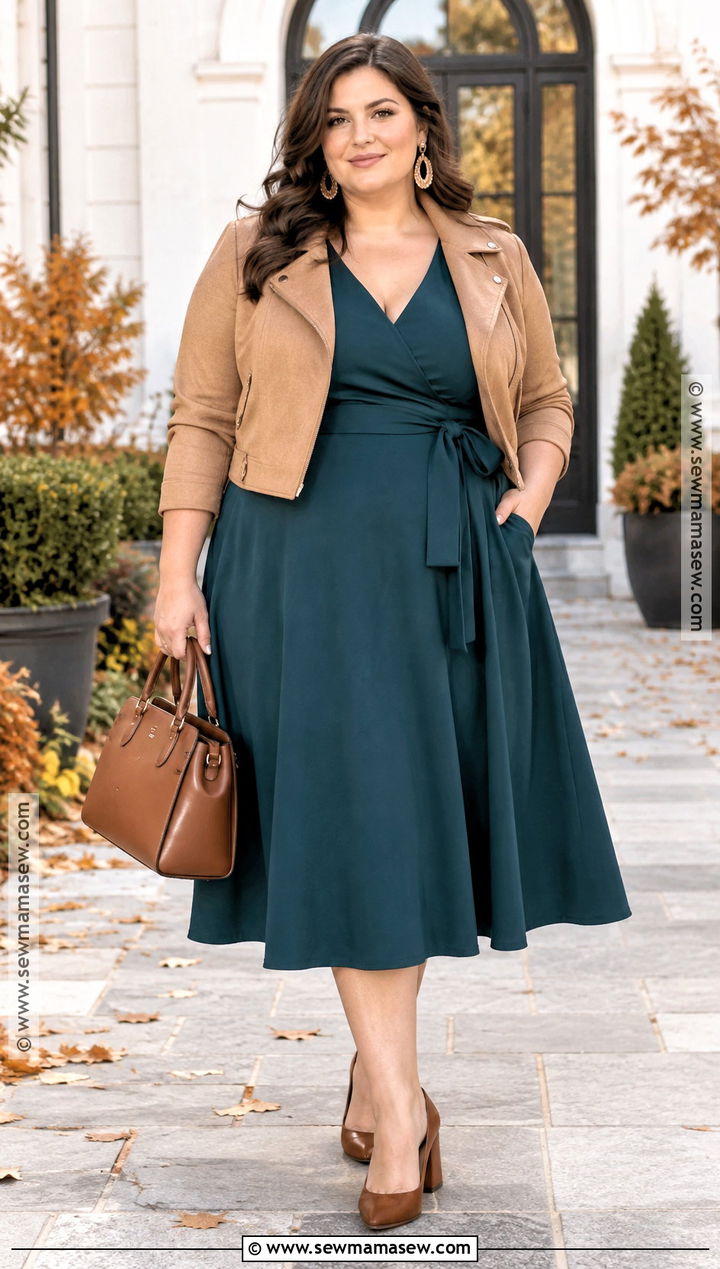 Fit And Flare Dress Plus Size Church Outfit - 25 autumn church outfits