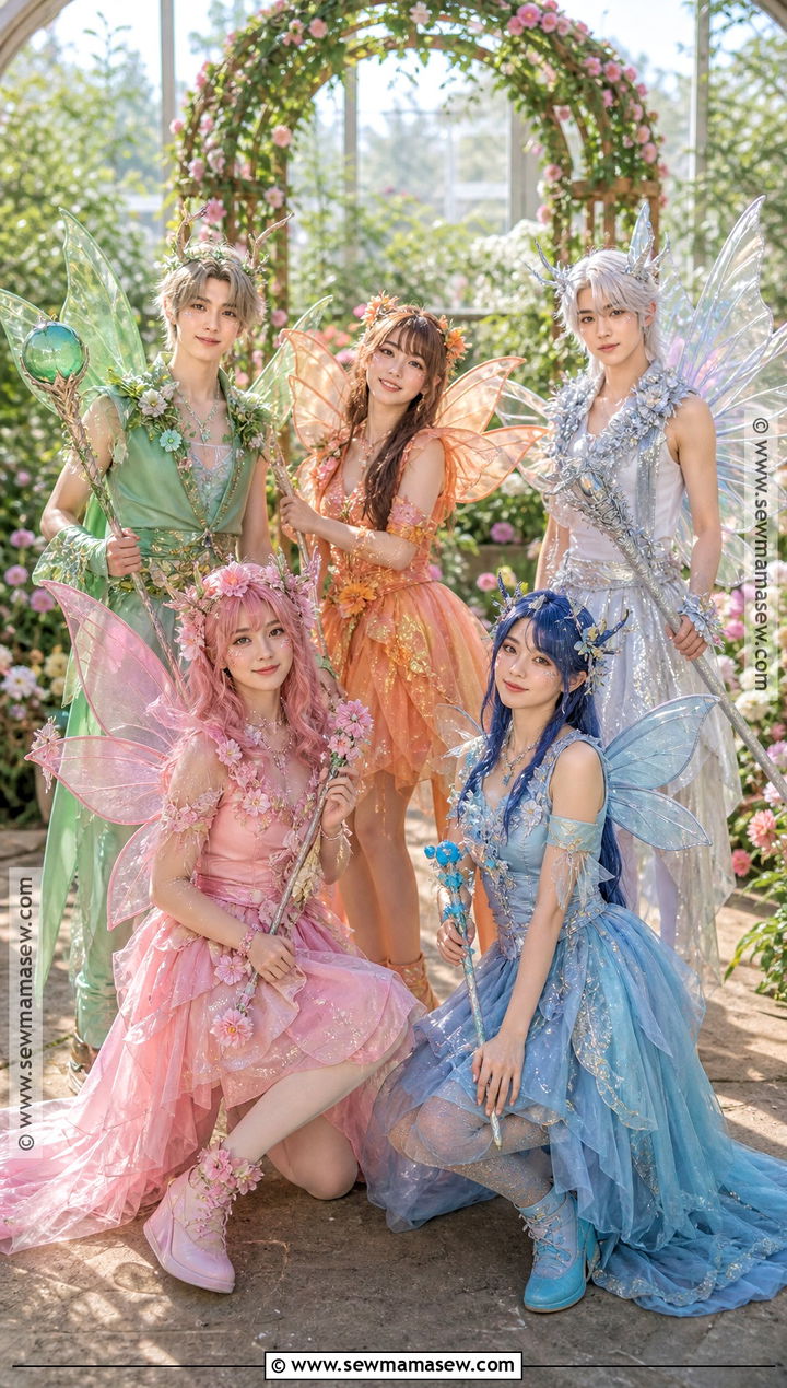 Five Fairies Group Costume - 35 5 people halloween costumes