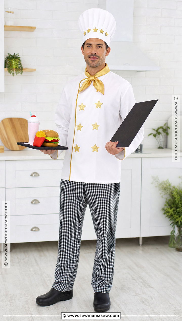Five Star Chef Costume With Gold Details - 35 star costume ideas